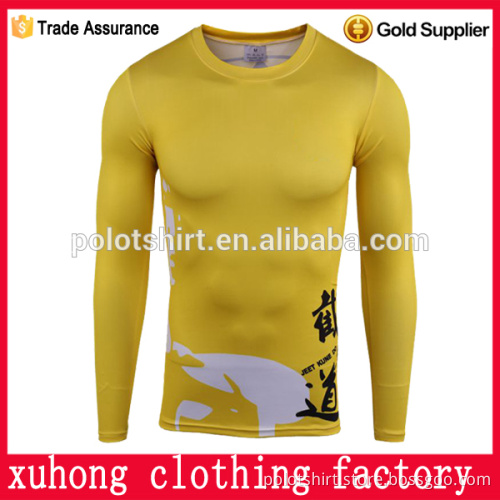 China OEM service logo print DRI fit tech mens fitness compression t shirt